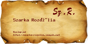 Szarka Rozália névjegykártya